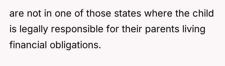 are not in one of those states where the child...