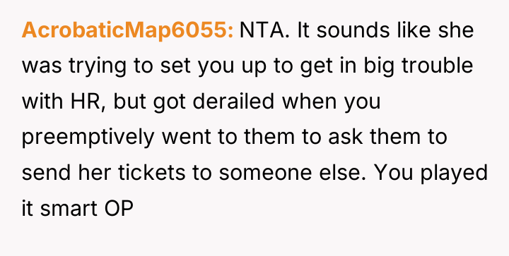 AcrobaticMap6055 NTA. It sounds like she was trying to set...