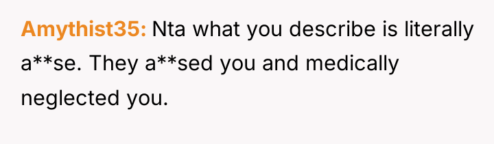 Amythist35 Nta what you describe is literally a**se. They a**sed...
