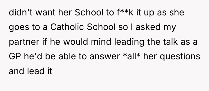 didn't want her School to f**k it up as she...