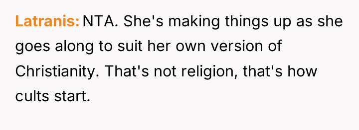 Latranis NTA. She's making things up as she goes along...