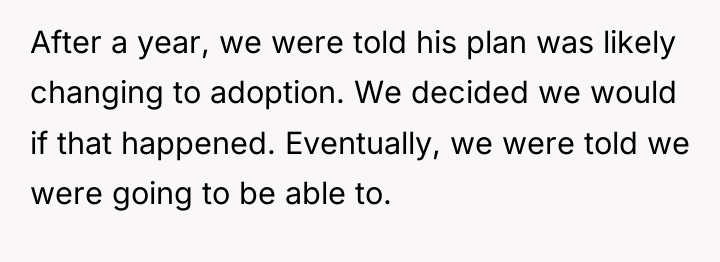 After a year, we were told his plan was likely...