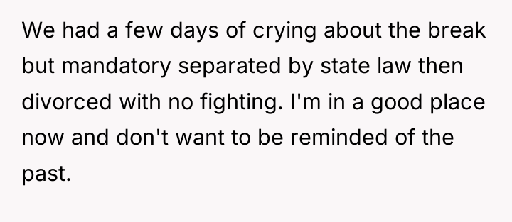 We had a few days of crying about the break...