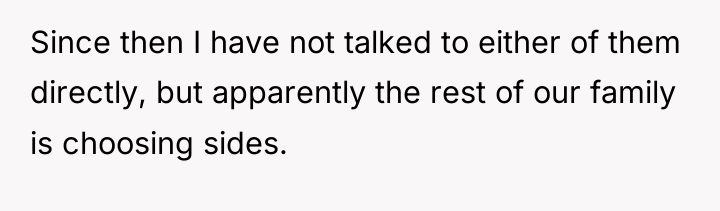 Since then I have not talked to either of them...