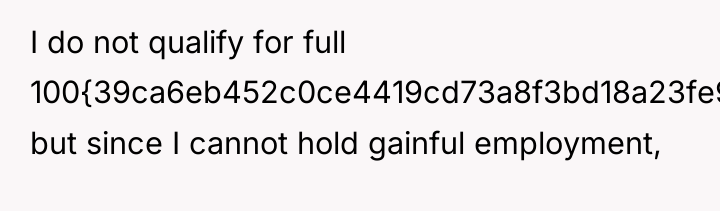 I do not qualify for full 100{39ca6eb452c0ce4419cd73a8f3bd18a23fe95ab4febb092bc2ab1b542eeea82f}, but since I...