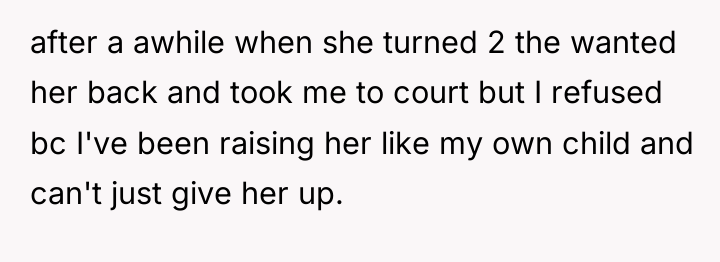 after a awhile when she turned 2 the wanted her...