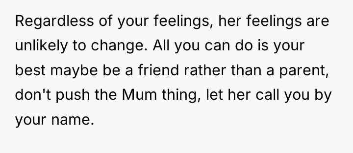 Regardless of your feelings, her feelings are unlikely to change....