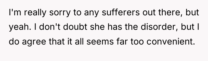 I'm really sorry to any sufferers out there, but yeah....