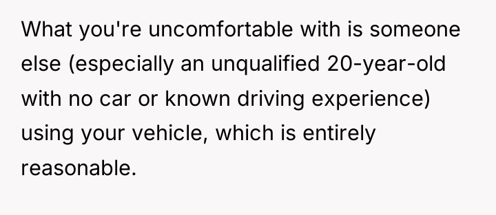 What you're uncomfortable with is someone else (especially an unqualified...