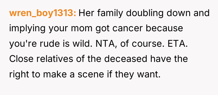 wren_boy1313 Her family doubling down and implying your mom got...