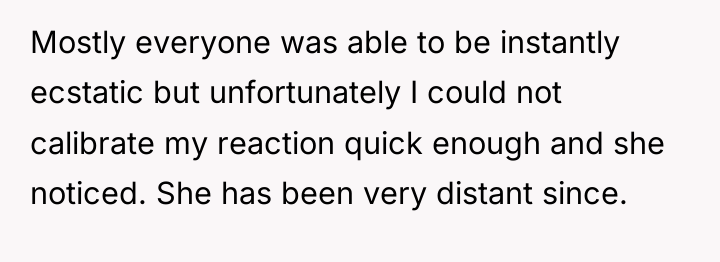 Mostly everyone was able to be instantly ecstatic but unfortunately...
