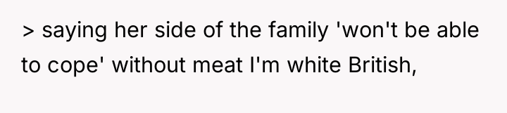 > saying her side of the family 'won't be able...