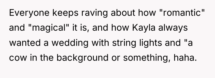 Everyone keeps raving about how "romantic" and "magical" it is,...