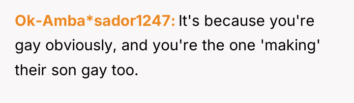 Ok-Amba*sador1247 It's because you're gay obviously, and you're the one...