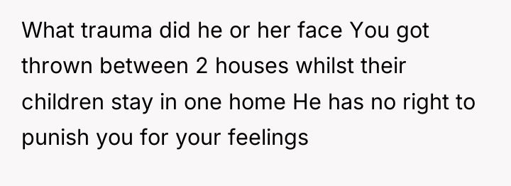 What trauma did he or her face You got thrown...