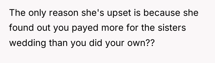 The only reason she's upset is because she found out...