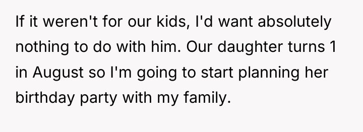 If it weren't for our kids, I'd want absolutely nothing...