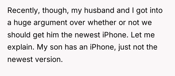 Recently, though, my husband and I got into a huge...