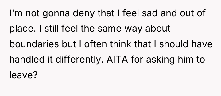 I'm not gonna deny that I feel sad and out...