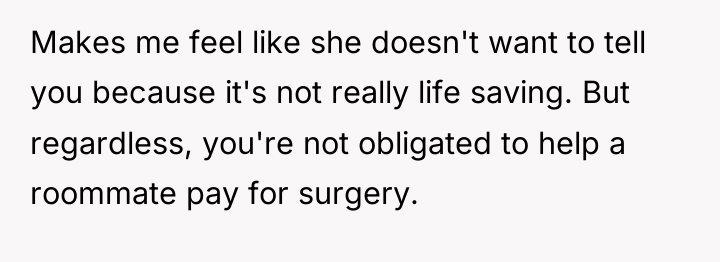 Makes me feel like she doesn't want to tell you...