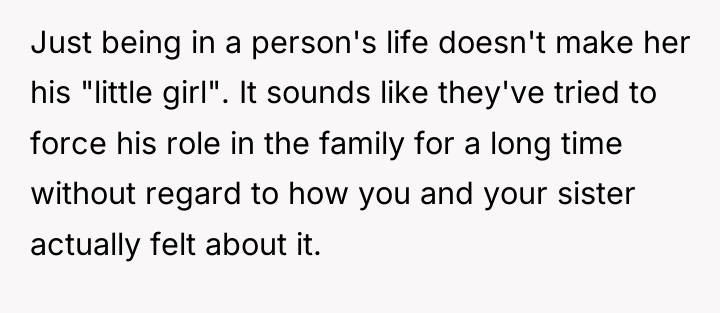 Just being in a person's life doesn't make her his...