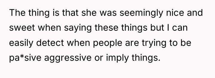 The thing is that she was seemingly nice and sweet...