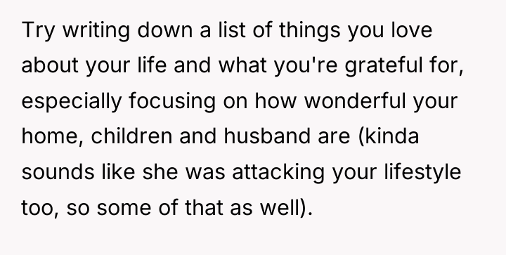 Try writing down a list of things you love about...