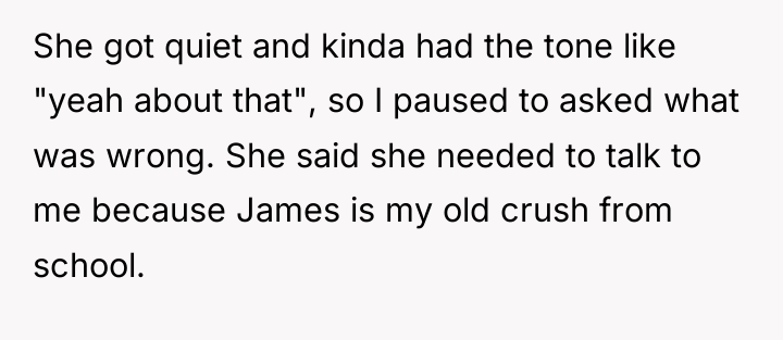She got quiet and kinda had the tone like "yeah...