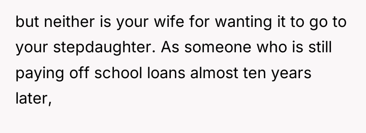 but neither is your wife for wanting it to go...