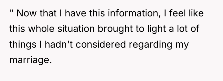 " Now that I have this information, I feel like...