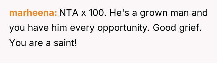marheena NTA x 100. He's a grown man and you...