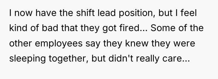I now have the shift lead position, but I feel...