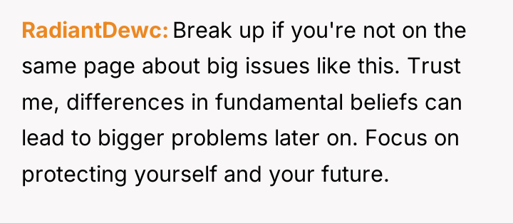 RadiantDewc Break up if you're not on the same page...