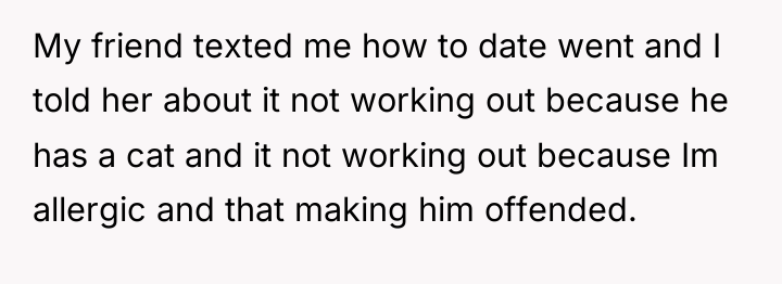 My friend texted me how to date went and I...