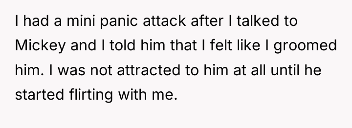 I had a mini panic attack after I talked to...