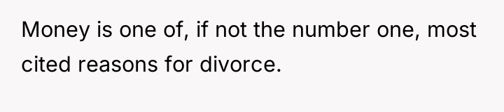 Money is one of, if not the number one, most...