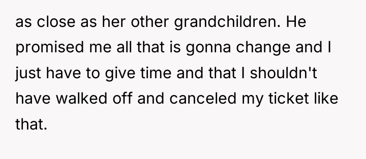 as close as her other grandchildren. He promised me all...