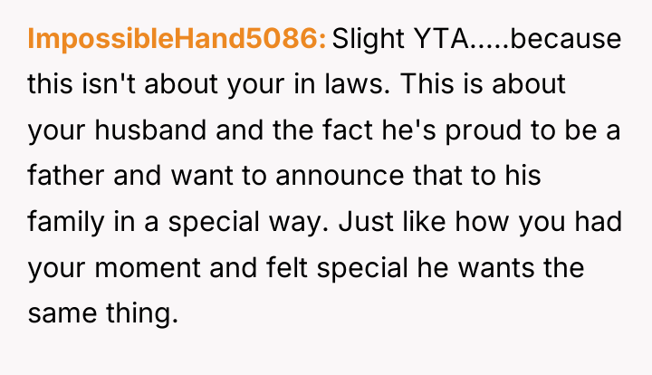 ImpossibleHand5086 Slight YTA.....because this isn't about your in laws. This...