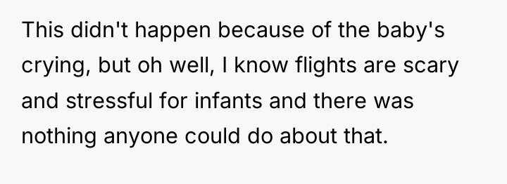 This didn't happen because of the baby's crying, but oh...