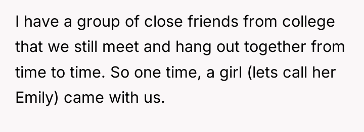I have a group of close friends from college that...