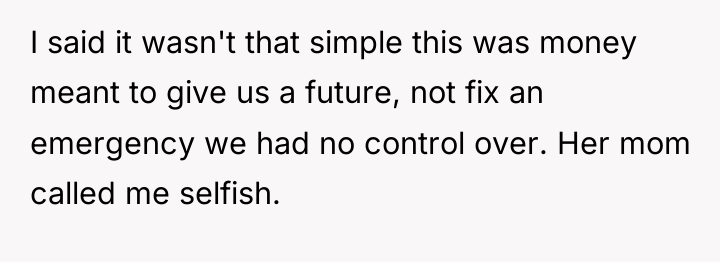 I said it wasn't that simple this was money meant...