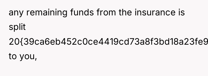 any remaining funds from the insurance is split 20{39ca6eb452c0ce4419cd73a8f3bd18a23fe95ab4febb092bc2ab1b542eeea82f} to...