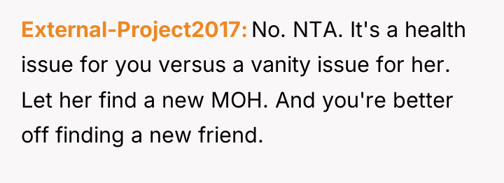 External-Project2017 No. NTA. It's a health issue for you versus...