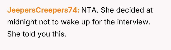 JeepersCreepers74 NTA. She decided at midnight not to wake up...