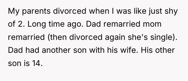My parents divorced when I was like just shy of...