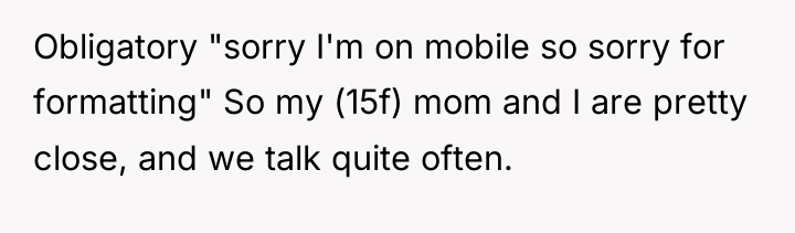 Obligatory "sorry I'm on mobile so sorry for formatting" So...