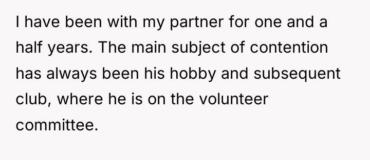 I have been with my partner for one and a...