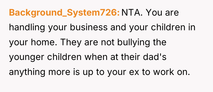 Background_System726 NTA. You are handling your business and your children...