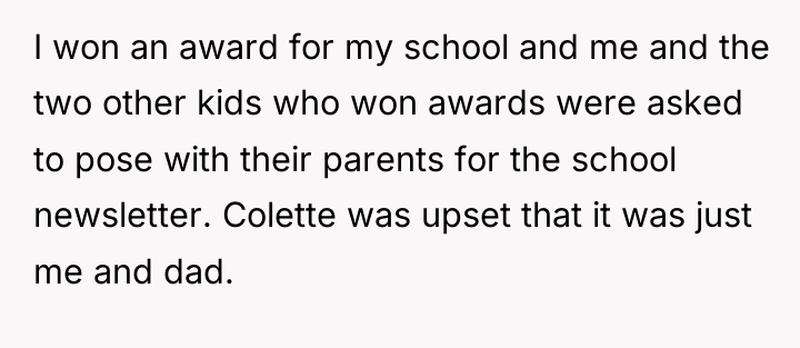 I won an award for my school and me and...