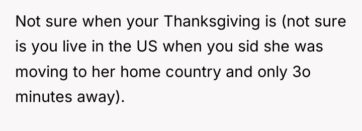Not sure when your Thanksgiving is (not sure is you...